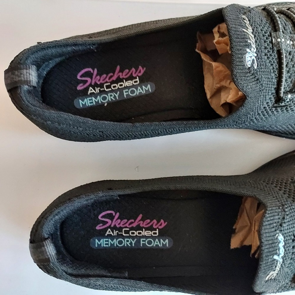 Skechers Women's Black Slip On Memory Foam Air Cooled Sneakers Size 11 - Picture 9 of 10
